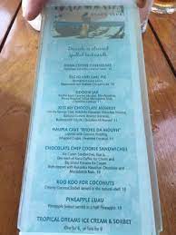 See 765 unbiased reviews of napua at mauna lani beach club, rated 4.5 of 5 on tripadvisor and ranked #1 of 51 restaurants in waikoloa. Dessert Menu At Lava Lava Picture Of Lava Lava Beach Club Island Of Hawaii Tripadvisor