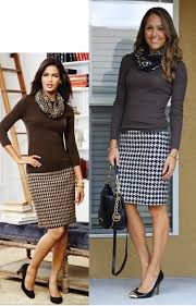 Black And White Houndstooth Skirt Outfit Pin On Fall Fashion Inspiration