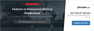 federer vs mannarino betting