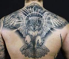 40 Owl Back Tattoo Designs For Men Cool Bird Ink Ideas Back Tattoos For Guys Tattoos Mens Owl Tattoo