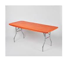 View latest trending table linens and wedding tablecloths at tableclothsfactory. Amazon Com Kwik Covers 30 X 72 Orange Fitted Table Cover Single Industrial Scientific
