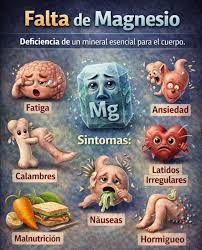 ⚡🧂 Falta de Magnesio: el déficit silencioso que afecta tod0 tu cuerp0 El magnesio es un mineral esencial para más de 300 funciones en el cuerpo. Cuando falta, el cuerpo lo siente…