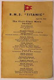 Okay, for those familier with the gastronomical delights served up during the edwardian era, i noticed that the menus for sterrage oftem offered something. Planning Your Titantic Tribute 1st Class Menu Downton Abbey Cooks