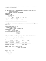 Basa adalah spesi yang menerima pasangan elektron e. Contoh Soal Titrasi