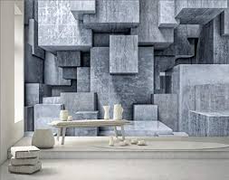 Check spelling or type a new query. Amazon Com Murwall 3d Look Wallpaper Concrete Cube Wall Mural Gray Abstract Shape Wall Print Geometric Home Decor Minimalistic Cafe Design Handmade Products