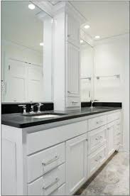 Not In White Maybe Light Grey Double Sink Vanity W Center Tower Master Bathroom Vanity Double Sink Vanity Bathroom Storage Tower