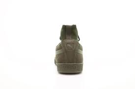 Hohe dämpfung durch gepolsterte innensohle und profilierte gummilaufsohle; Puma Suede Classic Sock Olive Night 364074 03 Afew Store