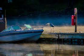 Towing your boat is a chore! Visitor At Our Gas Dock At Lighthouse Harbor Marina On Lake Wallenpaupack Lake Wallenpaupack Lighthouse Lake