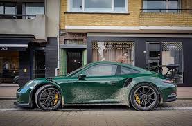 Take the kids to school. Porsche Racing Green 911