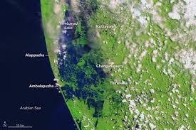 The rivers flow faster, owing to the hilly topographic map showing major cities. Before And After The Kerala Floods