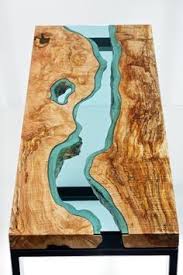 Wood And Acrylic Live Edge Furniture Resin Furniture Live Edge Wood