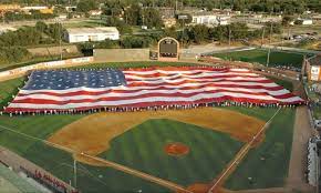 At 180 feet in height, the top of the metal flagpole towers 90 feet above an overpass junction of state route 16. The World S Largest American Flags Patriot Wood