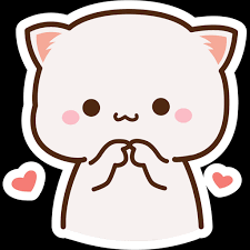 Embarrassed Mochi Mochi Peach Cat Sticker - Sticker Mania