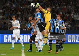 Marcelo grohe made a stunning save in gremio's win. Marcelo Grohe Of Gremio Punches The Ball Clear During The Fifa Club World Cup Uae 2017 Final Between Gremio And Real Madrid At Club World Cup Fifa Real Madrid