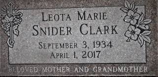Leota Marie Snider Clark (1934-2017)