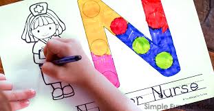 Check spelling or type a new query. N Is For Nurse Dot Marker Coloring Pages Simple Fun For Kids