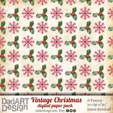 Vintage Christmas Patterns Digitalpaper Pack Dadartdesign