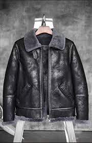 Mens Shearling Jacket Flight Military Style American Pilot S Leather Clothing Red Brown Aviator B3 Shee Mens Shearling Jacket Sheepskin Jacket Shearling Jacket