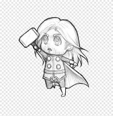 Thor sketch by ronjaknippers.deviantart.com on @deviantart. Thor Loki Drawing Chibi Sketch Thor Pencil Monochrome Png Pngegg