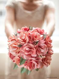 Fake wedding flowers diy wedding bouquet bride bouquets navy bouquet. How To Make A Paper Rose Wedding Bouquet Lia Griffith