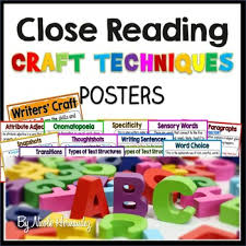 writers craft technique posters for beginning readers and writers