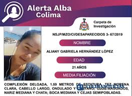 I know you want to help us.. Activan Alerta Alba Para Localizar A Aliany Gabriela Hernandez Lopez Colima Noticias