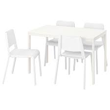 Vangsta Teodores طاولة و4 كراسي أبيض أبيض Ikea