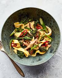 Egg Noodle Broccolini And Mushroom Stir Fry Recipe Recipe Olive Recipes Dinner Recipes Chili Recipe Turkey