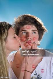 119 Kiss Mark On Cheek Stock Photos, High-Res Pictures, and Images