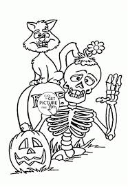 Original rapportzettel vorlage pdf gute rapportzettel vorlage. Art Colouring For Kids Skeleton And Black Cat Coloring Pages For Kids Halloween Dechampsquinessa