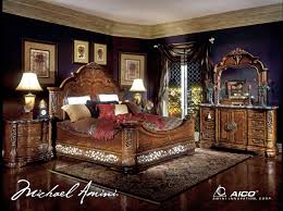 Aico Excelsior 4pc Queen Size Mansion Bedroom Set Too Ornate For Me But I M Fascinated By The Wall Color King Bedroom Sets Luxurious Bedrooms Bedroom Set