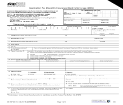 Application For Disability Insurance Elective Coverage Disability Insurance California Disability