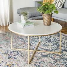 The coffee table is the perfect size in front of your sofa and you can keep items out of sight on the bottom shelf. Style Meets Practical With Round Coffee Table Made Of High Grade Mdf This Table Is Sure To Please On Its Own Or Sty Coffee Table Furniture Round Coffee Table
