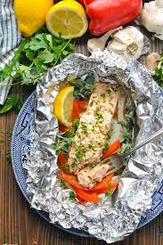 Greek Salmon Baked In Foil The Seasoned Mom