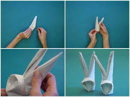 Toujours en l'attente de pâques, on se prépare à fond !!!voici un pliage serviette en forme de lapin ultra simple à faire, et trop choux en plus !!! 1001 Idees Creatives Pour Faire Un Pliage De Serviette Pour Paques