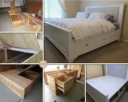 Ein Bett Mit Schubladen Darunter Selbst Bauen Boxspring Bett Selber Bauen Zuhause Diy Diy Bett