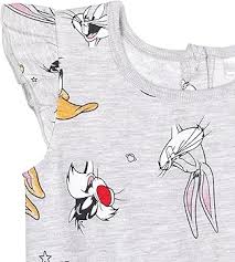 Amazon.com: space jam Looney Tunes Sylvester Buggs Bunny Daffy Duck Little  Girls French Terry Romper Light Gray 7-8: Clothing, Shoes & Jewelry