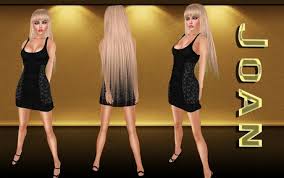 The star has been in the big. Second Life Marketplace Complete Avatar Joan Black Dress Blonde Hair