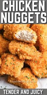 Homemade Chicken Nuggets Are Juicy And Tender Inside With A Nice Crispy Crust Chicken Nugget Recipes Homemade Chicken Nuggets Best Chicken Nugget Recipe