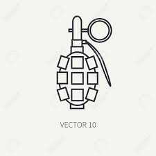 Zeichnen Sie Flache Vektormilitarikone Handgranate Armeeausrustung Und Waffen Cartoon Stil Armee Angriff Soldaten Rustung Munition Vector Illustration Und Element Fur Ihr Design Und Wallpaper Lizenzfrei Nutzbare Vektorgrafiken Clip Arts