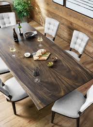 The Rocky Dining Table From Four Hands Features A Modern X Base Of Iron The Criss Cross Design Of Slab Dining Tables Wood Dining Table Live Edge Dining Table