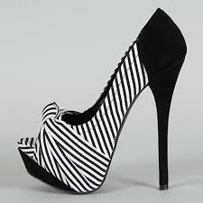 Black And White Striped Platform Heels Shoepsie Zebra Stripes Bowknot Platform Heels Women Shoes Heels Zebra Shoes