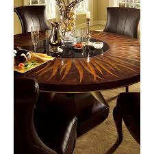 Have To Have It American Drew Bob Mackie 60 In Feather Round Dining Table With Lazy Susan Traditional Dining Tables Dining Table 60 Round Dining Table