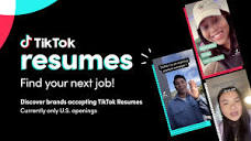 Find a job with TikTok Resumes | TikTok Newsroom