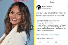I ate fun dip with my fingers last night and i'm stained and grammys are tomorrow. Chrissy Teigen Returns To Twitter