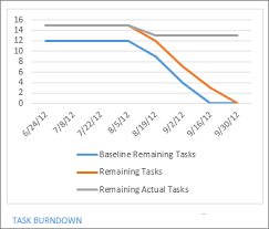 create a burndown report project