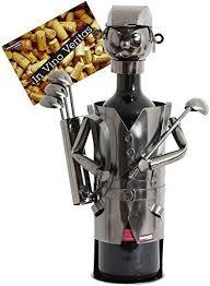 Brubaker Porte Bouteille De Vin Decoratif Sculpture En Metal Idee Cadeau Golfeur Epicerie Au Meilleur Prix Livree Sur Toute La France Metropolitaine Decorer Bouteilles De Vin Bouteille De