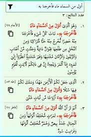 أنزل وأنزل من السماء ماء فأخرجنا به نبات كل شيء أزواجا من نبات شتى ثمرات مختلفا ألوانها Math Quran Math Equations