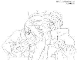 Here you can find many characters' coloring pages from anime and manga to download, print and color them online or offline with your family and. Tobi And Deidara Coloring Pages