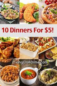 10 Dinners For 5 Cheap Dinner Recipes And Ideas Cheap Dinners Cheap Dinner Recipes Cooking On A Budget